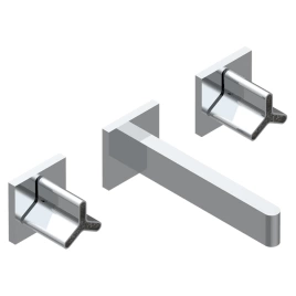 THG ICON-X CARBONE GOLD Смеситель для раковины настенный, на 3 отверстия, внешняя часть, цвет хром (U7S-A02-40GB)