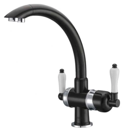 Смеситель Zorg Clean Water ZR 327 YF chrome black для кухонной мойки