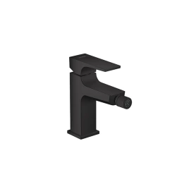 Hansgrohe Metropol Смеситель для биде на 1 отв, с донным клапаном, излив 129мм, цвет: черный матовый (32520670)