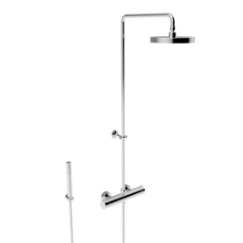 Stella Bamboo Душевой комплект 3287/304-200: термостатический смеситель, штанга+ручной+верхний душ 200мм, цвет: хром (UN 02610 CR00)