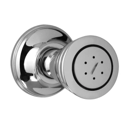 CARIMALI SFERICO Наружняя форсунка c COLONIAL розетка 60 mm, 2 гидромассажные форсунки c 90% SнаP. хром (24950-CR)