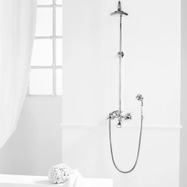 Stella Eccelsa Душевой комплект 3284/33: смеситель, верхний+ручной душ, цвет: хром (EC 02514 CR00)