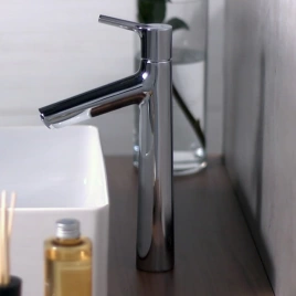 Hansgrohe Talis S Смеситель для раковины 190, на 1 отв, без донного клапана, излив 131мм, h179мм, цвет: хром (72032000)
