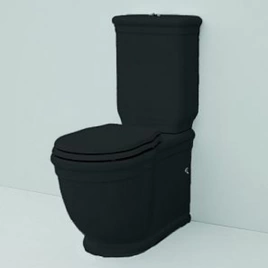 Artceram HERMITAGE унитаз моноблок пристенный 71x36см слив в стену с креплением, цвет черный (HEV006 03 00 nero)