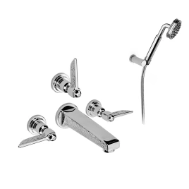 Nicolazzi Liberty Смеситель для ванны встраиваемы с изливом от стены, цвет: хром (1003CR16)