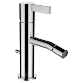 Laufen Kartell Смеситель для биде, на 1 отв, с донным клапаном, излив 110 мм, цвет: нержавеющая сталь (PVD) (3.4133.1.090.101.1)