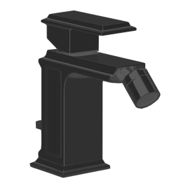 Gessi Eleganza Смеситель для биде на 1 отверстие, с донным клапаном, цвет: черный металлик (46007#706)