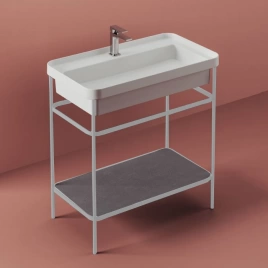 Artceram FUORI SCALA Металическая структура 40x57хh83см для раковины Fuori Scala rettangolare 60, цвет: белый матовый (ACA056 05 bi matt)