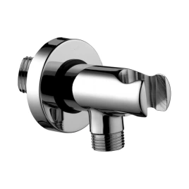 BOSSINI Душевой держатель из латуни, с водорозеткой, цвет: хром (C12000.030)
