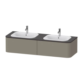 Duravit Happy D.2 Plus Тумба подвесная 354x1600x550мм 2 ящика, цвет: stone grey satin matt (HP4956B9292)