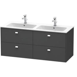 Duravit Brioso Тумба подвесная под раковину 1290x479х553 мм, с 4 выдвижными ящиками, цвет графит матовый 49 (для 233613) (BR410601049)