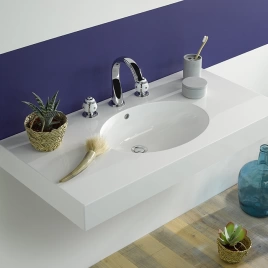 THG ITHAQUE DECOR PLATINE Смеситель для раковины на 3 отверстия, с донным клапаном, декор платина, цвет хром (A7B-A02-151)