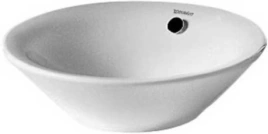 Раковина Duravit накладная круглая 530мм без отв под смесительитель с переливом цвет белый (408530000)