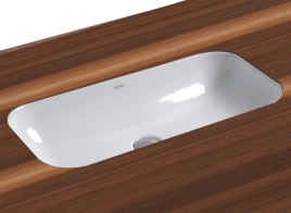 Раковина AZZURRA GLAZE встраиваемая под столешницу без отв под смеситель 69x38см цвет белый