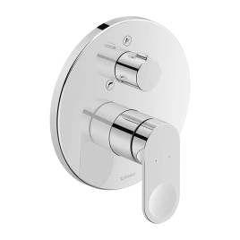 Duravit B.3 Смеситель для душа, с переключателем и клапаном обратного хода скрытого монтажа (наружная часть), цвет: хром (B35210018010)