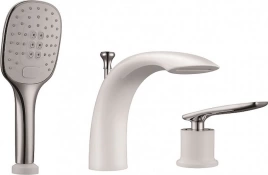 Смеситель Timo 4010/00-16Ychrome /white на борт ванны
