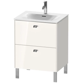 Duravit Brioso Тумба напольная под раковину 234463, 2 ящика, 685x620x479мм, цвет White High Gloss (BR451002222)