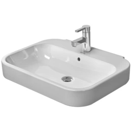 Раковина Duravit Happy D2 с перел с 3 отв под смеситель вкл заглушку для перелива 650x500мм Цвет Белый (2316650030)