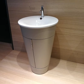Duravit Starck 1 Тумба напольная 600x560xh825 мм, для раковины 040658, с 2мя дверцами, 1 полка, цвет: taupe satin matt (S1952006060)