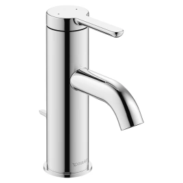 Duravit C.1 Смеситель для раковины на 1 отв. с донным клапаном, излив 91мм, цвет: хром (C11010001010)