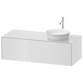 Duravit White Tulip Тумбочка подвесная, 408x1300x550 мм, 1 выдвижной ящик, цвет: белый высокоглянцевый (WT4977R8585)