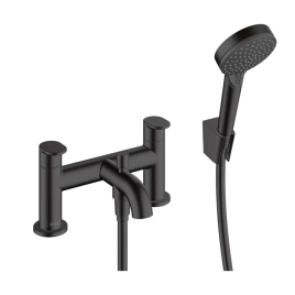 Hansgrohe Vernis Blend Смеситель на борт ванны, на 2 отверстия, и ручной душ Vernis Blend Vario, цвет: матовый черный (71461670)