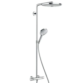 HG Raindance Select S Душевая система Showerpipe: верх.душ 300 2jet, ручн.душ, шланг, термостат, цвет: хром (27133000)