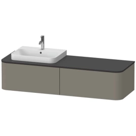 Duravit Happy D.2 Plus Тумба подвесная 354x1600x550мм 2 ящика, SX, цвет: stone grey satin matt (HP4944L9292)
