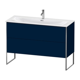 Duravit XSquare Тумба напольная под раковину 234412, 2 яшика, встроенные ножки с регулировкой по высоте, 592x1210x478мм, цвет Night Blue SaM (XS452609898)