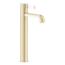 GESSI INCISO Смеситель для раковины на 1 отверстие, высокий h=337мм, с донным клапаном Цвет: золото (58003#246)