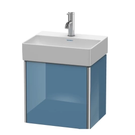 Duravit XSquare База под раковину 434х340х397 мм, 1 дверца левая, Цвет Голубой камень глянцевый (для раковины 073245) (XS4060L4747)