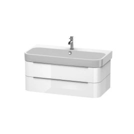 DURAVIT HAPPY D.2 Тумба под раковину 975х480х380 мм, подвесная, 2 ящика, цвет Белый глянцевый (H2636602222)