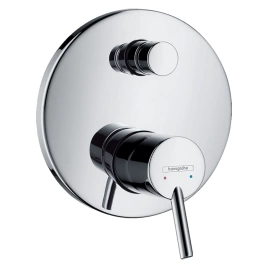Hansgrohe Talis S Смеситель для ванны, встраиваемый, переключатель вакумный, внешняя часть, с защитой EN1717, цвет: хром (32477000)