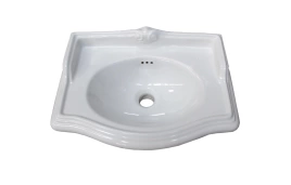 Раковина AZZURRA JUBILAEUM со спинкой 50x35см без отв под смеситель цвет белый