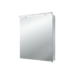 EMCO Flat Зеркальный шкаф 600 мм, LED-подсветка, 1 дверь, 2 полки, розетка, с нижней подсветкой (9797 052 67)