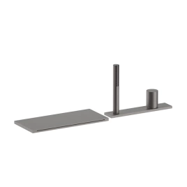 Fantini Milano Смеситель на борт ванны, на 4 отв, с ручн.душем, излив 115мм, цвет: Matt Gun Metal PVD (31 P5 3065)