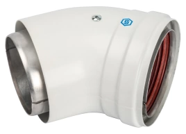 Отвод Stout DN80/100 45 градусов утепленный п/м SCA-0080-800045