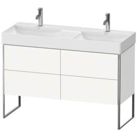 Duravit XSquare Тумба напольная под раковину 235312, 4 ящика, 731x1184x460мм, цвет White High Gloss (XS445602222)