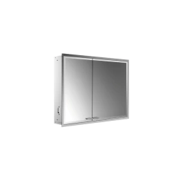 EMCO Prestige2 Зеркальный шкаф 915 мм, встраиваемый, LED-подсветка, 2 двери, 2 полки, розетка, правый, без EMCO light system (9897 071 04)