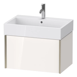 Duravit XViu Тумба подвесная 397x684x454мм, для раковины 235070, 1 ящик, цвет: белый глянцевый/champagne matt (XV42350B122)