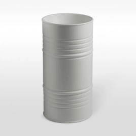 Kerasan Artwork Раковина свободностоящая BARREL d 45,H 90 см, без отв под смеситель, слив в пол, сифон, цвет: Grigio matt (4742K59)