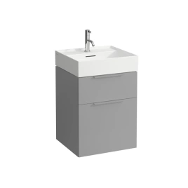 Laufen Kartell Тумба под раковину 810332, 490х455х615мм, с 2 выдвиж. ящиками, с сифоном, цвет: серый матовый (4.0750.6.033.634.1)