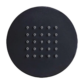 Bossini Боковая лейка душа из латуни TONDO-FLAT-WALL 100 mm - самоочищающийся дождевой спрей - 1/2 M, цвет черный матовый (I00175.073)