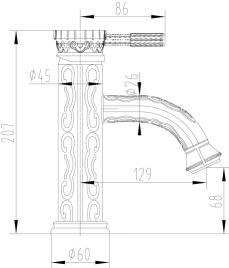 Смеситель Lemark Jasmine LM6606ORB для раковины