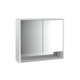 Emco Loft Зеркальный шкаф с подсветкой LED с с ниж.отделением навесная модель, 800 mm, 2-дверки зеркальная задняя стенка (9798 052 06)