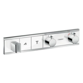 Hansgrohe RainSelect Встраиваемый термостат для душа на 2 источника, с держ. душа (внешняя часть), цвет: белый/хром (15355400)