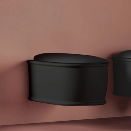 Artceram ATELIER Унитаз подвесной, 52х37см, безободковый, с крепежом, цвет: черный матовый (ATV001 17 00)