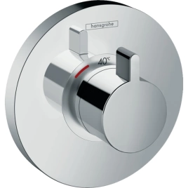 Hansgrohe ShowerSelect S Встраиваемый термостат для душа, 42 л/мин, 1 источник, без зап.вентиля,(внешняя часть) цвет: хром (15741000)