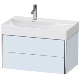 Duravit XSquare Тумба подвесная под раковину 234880 (раковина слева), 2 ящика, 397x784x460мм, цвет Light Blue SaM (XS416809797)