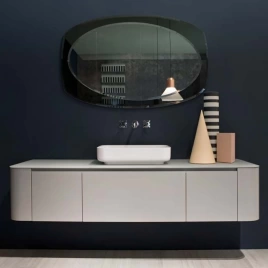 ANTONIO LUPI IL BAGNO Тумба 360х540х375 мм, 1 ящик SLIM H18 Noce Americano, цвет Grigio smog opaco (GIB236.615+WOOD1854.36)